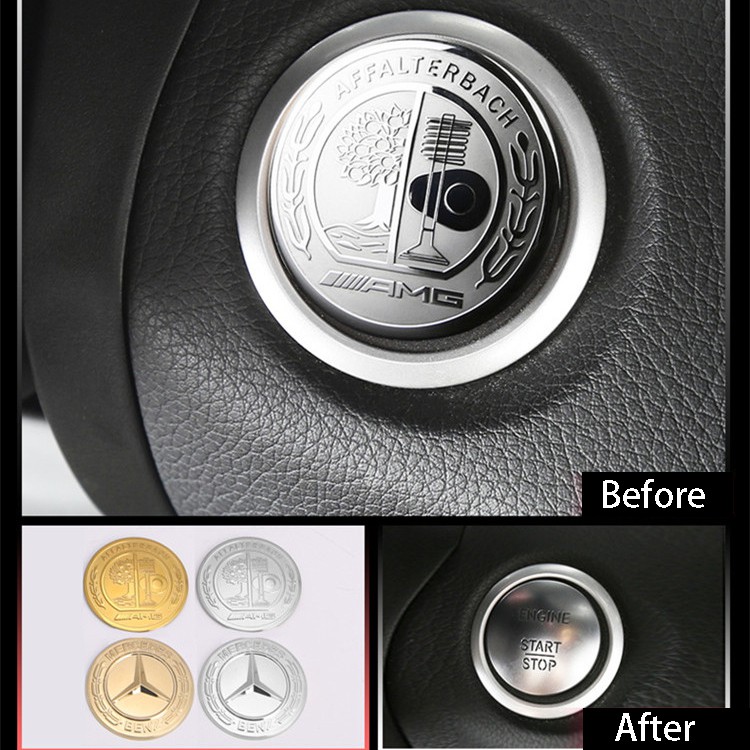 آرم روی دکمه استارت مرسدس بنز AMG